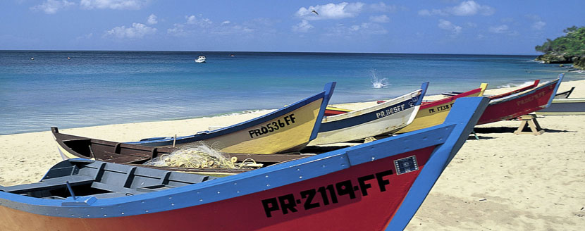 Boats on Puerto Rico beach