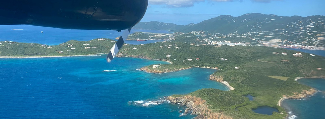  View of St. Thomas, USVI, from a seaplane