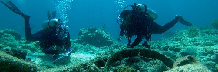 A Dive with a Purpose team maps artifacts from the Slobodna shipwreck