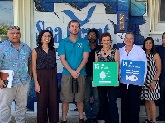 The Guam Green Growth Initiative team on Thriving Natural Resources outside the University of Guam Sea Grant Office. Lauren Swaddell is second from the left.