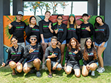 The 2023 interns of the CNMI Coral Reef Initiative Post-Secondary Summer Internship Program at the 2023 Saipan Ocean Fair.
